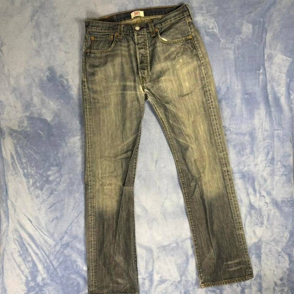 Levi's 501 straight leg button fly jeans men size 34x34